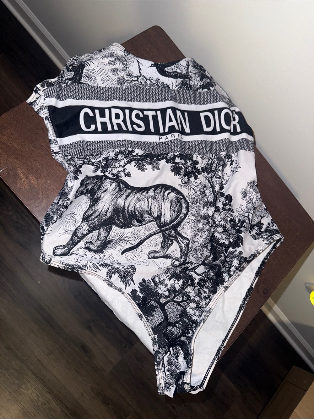 Dior Black & White Toile Logo women One-Piece